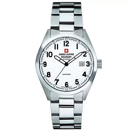 ΡΟΛΟΙ SWISS ALPINE MILITARY SAM1293.1133 SWISS ALPINE MILITARY Leader Silver Stainless Steel Bracelet