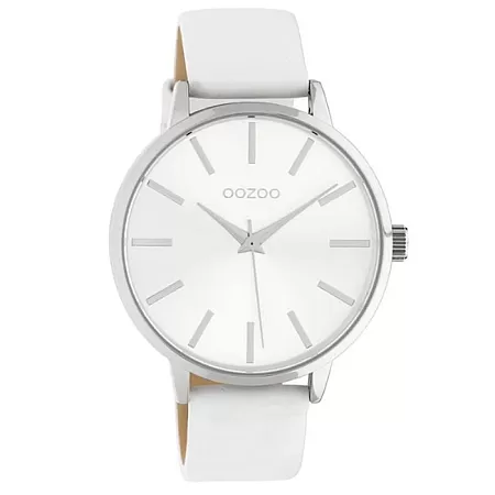 ΡΟΛΟΙ OOZOO C10610 OOZOO Timepieces White Leather Strap
