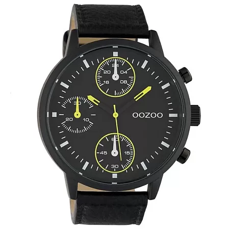 ΡΟΛΟΙ OOZOO C10534 OOZOO Timepieces Black Leather Strap