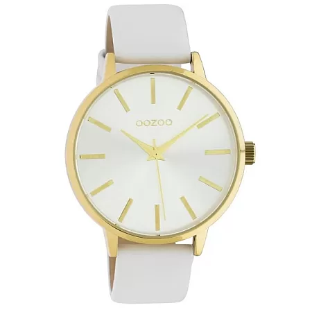 ΡΟΛΟΙ OOZOO C10611 OOZOO Timepieces White Leather Strap