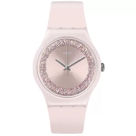 ΡΟΛΟΙ SWATCH  SUOP110 SWATCH Pinksparkles Pink Silicone Strap