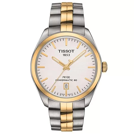ΡΟΛΟΙ TISSOT  T1014072203100 TISSOT T-Classic PR100 Powermatic 80 Two Tone Stainless Steel Bracelet