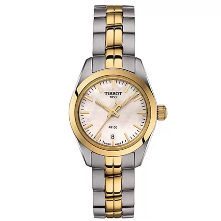 ΡΟΛΟΙ TISSOT  T1010102211100 TISSOT T-Classic PR100 Two Tone Stainless Steel Bracelet