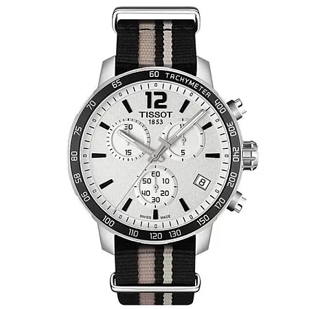 ΡΟΛΟΙ TISSOT T0954171703710 TISSOT T-Sport Quickster Chronograph Two Tone Fabric Strap