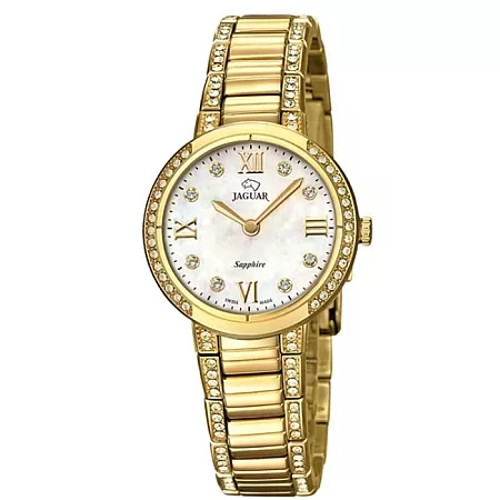 Ρολόι JAGUAR J827/1 JAGUAR Pret A Porter Crystals Gold Stainless Steel Bracelet