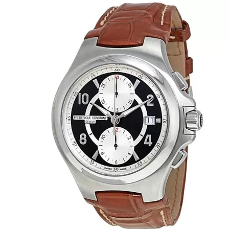 ΡΟΛΟΙ FREDERIQUE CONSTANT FC-393ABS4NH6 Frederique Constant Mens Automatic Chronograph Brown Leather Strap