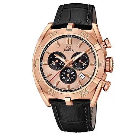Ρολόι JAGUAR J859/1 JAGUAR Gents Chronograph Black Leather Strap