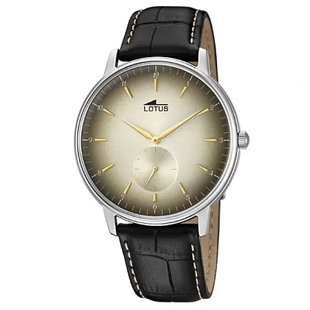 ΡΟΛΟΙ LOTUS L10134/1 LOTUS Gents Black Leather Strap