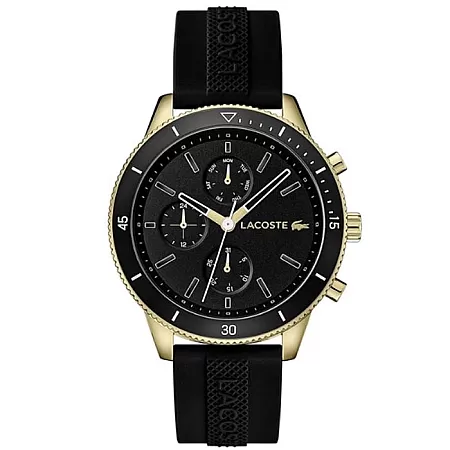 ΡΟΛΟΙ LACOSTE  2010994 LACOSTE Key West Black Silicone Strap