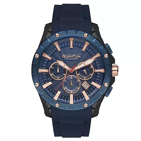 ΡΟΛΟΙ QUANTUM  PWG753.099 QUANTUM Powertech Chronograph Blue Silicone Strap