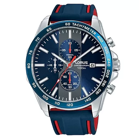 ΡΟΛΟΙ LORUS  RM389EX9 LORUS SPORTS Chronograph Two Tone Silicone Strap