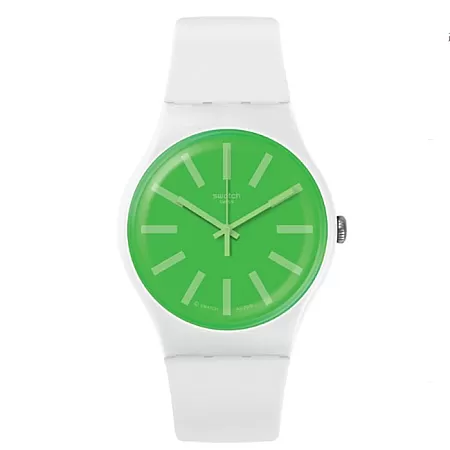 ΡΟΛΟΙ SWATCH  SUOW166 SWATCH Grassneon White Silicone Strap