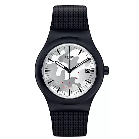 ΡΟΛΟΙ SWATCH  SUTB407 SWATCH Sistem Kamu Automatic Black Silicone Strap