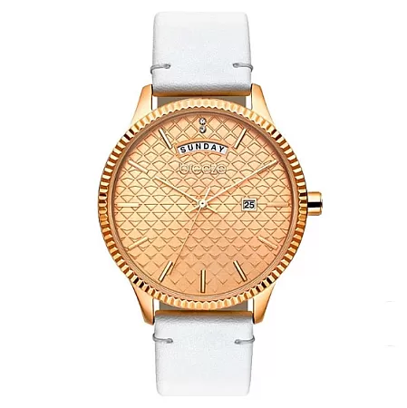 ΡΟΛΟΙ BREEZE 111021.7 BREEZE Jackie Wow Crystals White Leather Strap