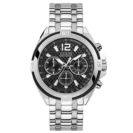 ΡΟΛΟΙ GUESS  W1258G1 GUESS Mens Chronograph Silver Stainless Steel Bracelet
