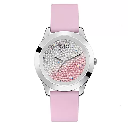 ΡΟΛΟΙ GUESS  W1223L1GUESS Ladies Pink Rubber Strap