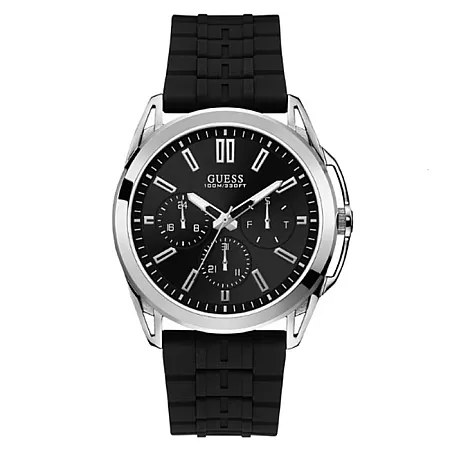 ΡΟΛΟΙ GUESS  W1177G3 GUESS Mens Black Rubber Strap