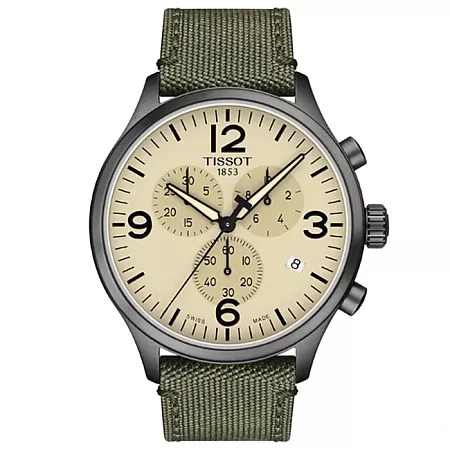 ΡΟΛΟΙ TISSOT  T1166173726700 TISSOT T-Sport Chrono XL Olive Green Fabric Strap