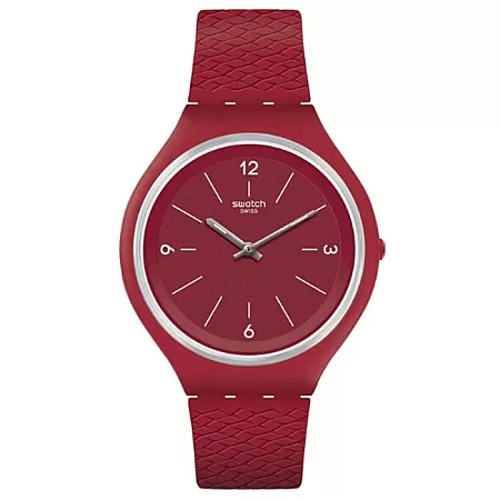 ΡΟΛΟΙ SWATCH  SVUR101 SWATCH Skinmarena Red Silicone Strap