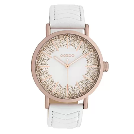 ΡΟΛΟΙ OOZOO  C10146 OOZOO Timepieces White Leather Strap