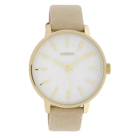 ΡΟΛΟΙ OOZOO  C10115 OOZOO Timepieces Beige Leather Strap