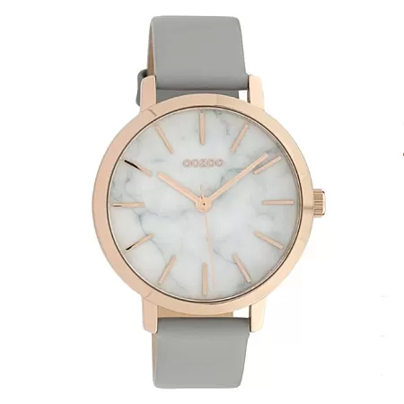 ΡΟΛΟΙ OOZOO  C10111 OOZOO Timepieces Grey Leather Strap