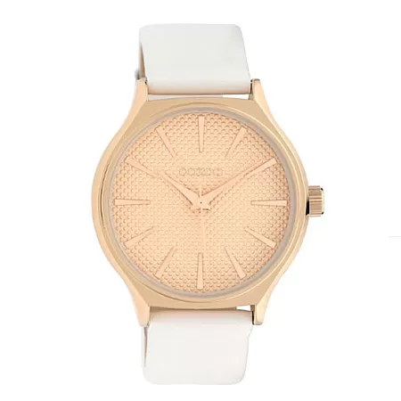 ΡΟΛΟΙ OOZOO  C10105 OOZOO Timepieces White Leather Strap
