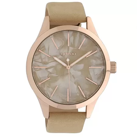 ΡΟΛΟΙ OOZOO  C10070 OOZOO Timepieces Beige Leather Strap