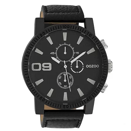ΡΟΛΟΙ OOZOO C10067 OOZOO Timepieces Black Leather Strap