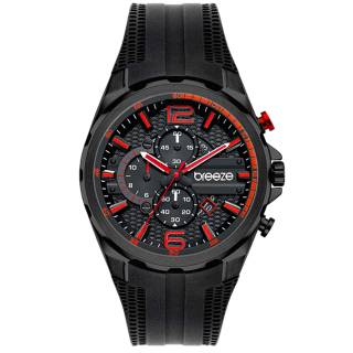 ΡΟΛΟΙ BREEZE 112222.6 BREEZE Intrusio Chronograph Black Silicone Strap