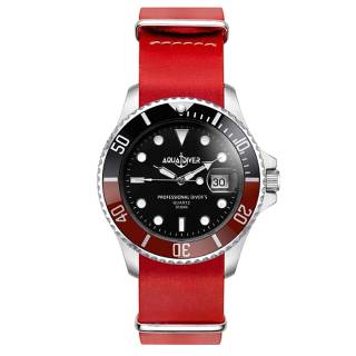 ΡΟΛΟΙ AQUADIVER 14584290L-RED AQUADIVER Water Master Red Leather Strap