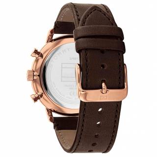 ΡΟΛΟΙ TOMMY HILFIGER 1710566 TOMMY HILFIGER Dressed Brown Leather Strap