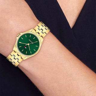 ΡΟΛΟΙ TOMMY 1782799 TOMMY HILFIGER Jade  Gold Stainless Steel Bracelet