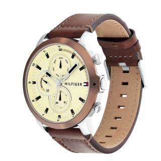 ΡΟΛΟΙ TOMMY HILFIGER 1792053 Tommy HILFIGER Jameson Brown Leather Strap