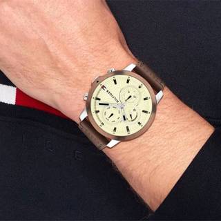 ΡΟΛΟΙ TOMMY HILFIGER 1792053 Tommy HILFIGER Jameson Brown Leather Strap