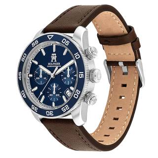 ΡΟΛΟΙ TOMMY HILFIGER 1792163 TOMMY HILFIGER Chronograph Brown Leather Strap