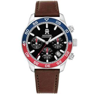ΡΟΛΟΙ TOMMY HILFIGER 1792166 TOMMY HILFIGER Chronograph Brown Leather Strap