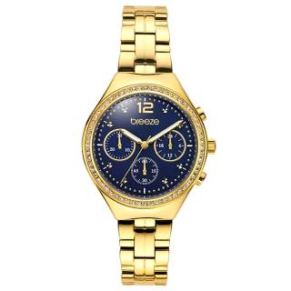 ΡΟΛΟΙ BREEZE  212561.3 BREEZE Absolute Swarovski Chronograph Gold Stainless Steel Bracelet