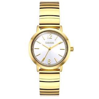 ΡΟΛΟΙ BREEZE 212571.1 BREEZE Halo Crystals Gold Stainless Steel Bracelet