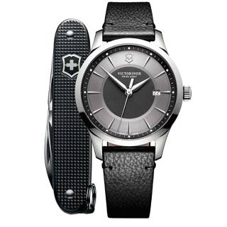 ΡΟΛΟΙ VICTORINOX  241804.1 VICTORINOX Alliance Black Leather Strap with Swiss Army Knife Set