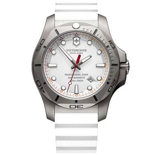 ΡΟΛΟΙ VICTORINOX   241811 VICTORINOX Inox Professional Diver Titanium White Rubber Strap