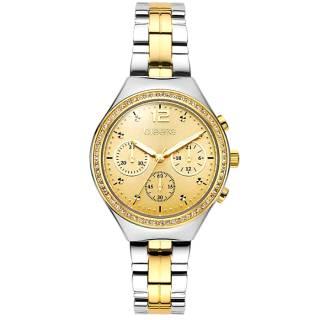 ΡΟΛΟΙ BREEZE  712561.2 BREEZE Absolute Swarovski Chronograph Two Tone Stainless Steel Bracelet