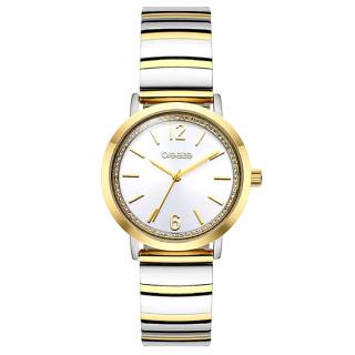 ΡΟΛΟΙ BREEZE 712571.1 BREEZE Halo Crystals Two Tone Stainless Steel Bracelet