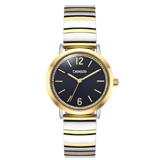 ΡΟΛΟΙ BREEZE 712571.2 BREEZE Halo Crystals Two Tone Stainless Steel Bracelet