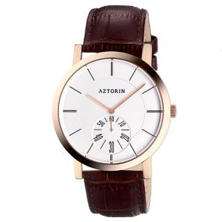 ΡΟΛΟΙ AZTORIN A041.G166 AZTORIN Classic Brown Leather Strap