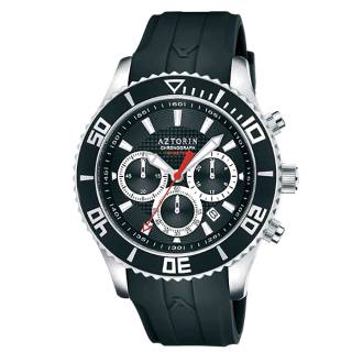 ΡΟΛΟΙ AZTORIN A057.G277 AZTORIN Sport Chronograph Black Rubber Strap