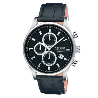 ΡΟΛΟΙ AZTORIN A060.G289  AZTORIN Casual Chronograph Black Leather Strap