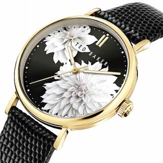 ΡΟΛΟΙ TED BAKER BKPPHF011 TED BAKER Phylipa Peonia Black Leather Strap