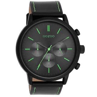 ΡΟΛΟΙ OOZOO  C11208 OOZOO Timepieces Black Leather Strap
