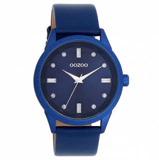 ΡΟΛΟΙ OOZOO  C11288 OOZOO Timepieces Crystals Blue Leather Strap